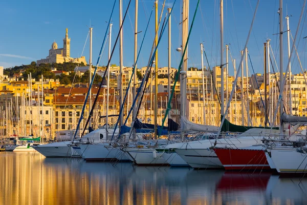 Pohled z Marseille v západu slunce — Stock fotografie