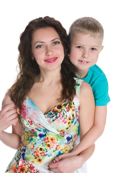 Sevimli küçük çocuk annesi ile — Stok fotoğraf