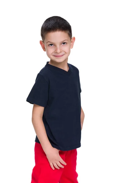 Profiel portret van een jonge jongen — Stockfoto