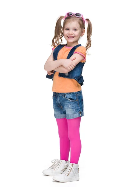 Happy fashion little girl — Stock Photo, Image