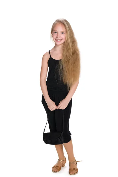 Chica joven feliz con un bolso Imagen De Stock