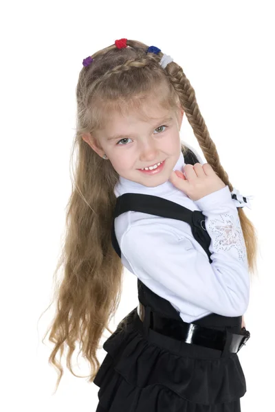 Pretty little girl stands Stock Photo