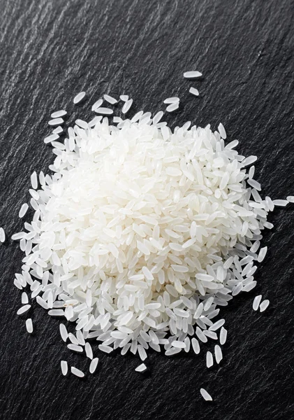 Detailní Rýže Černém Kameni Pozadí — Stock fotografie
