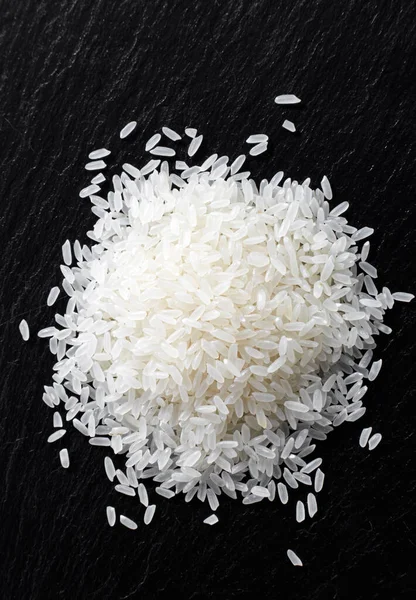Detailní Rýže Černém Kameni Pozadí — Stock fotografie