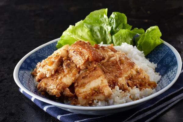 Китайська Кухня Свинина Ясний Рис — стокове фото