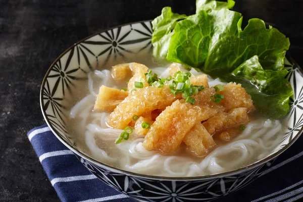 Chinesisches Essen Gebratene Schweinefleisch Reisnudeln — Stockfoto