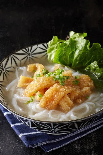 Chinesisches Essen Gebratene Schweinefleisch Reisnudeln — Stockfoto