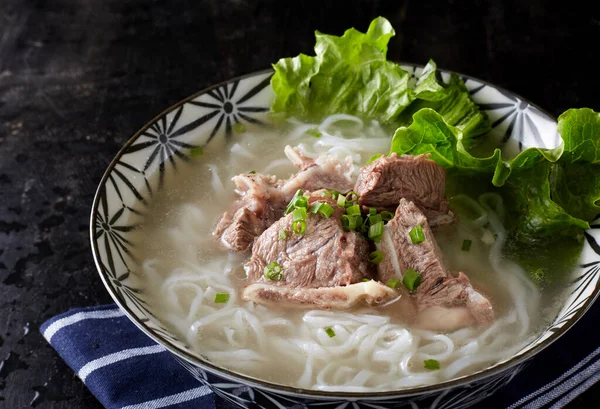 Chinesisches Essen Schweinefleisch Reisnudeln — Stockfoto