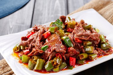 Çin mutfağının yakın çekim görüntüsü 