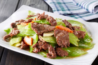 Çin mutfağının yakın çekim görüntüsü 