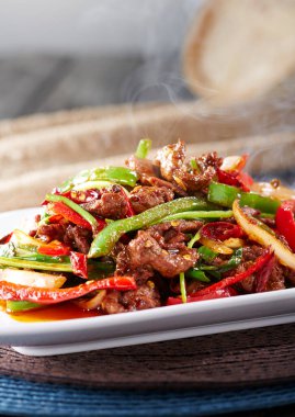 Çin mutfağının yakın çekim görüntüsü 