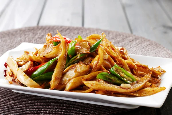 Chinesisches Essen Sauce Aus Gebratenen Pilzen — Stockfoto