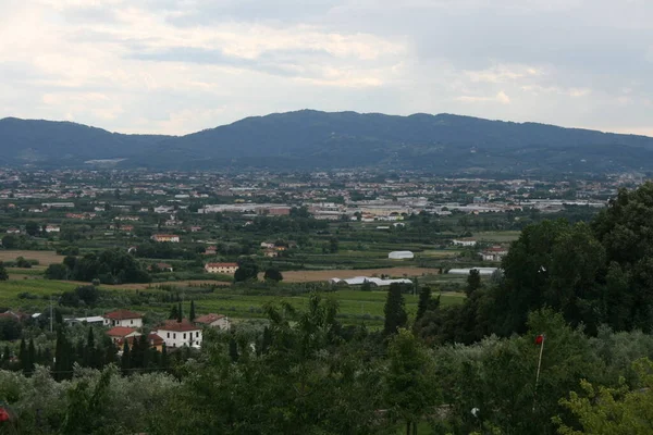 Toscane Italië Landschap Dorp — Stockfoto