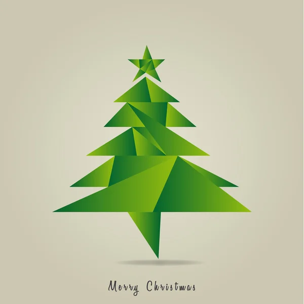 Christmas tree - green — Stock Vector