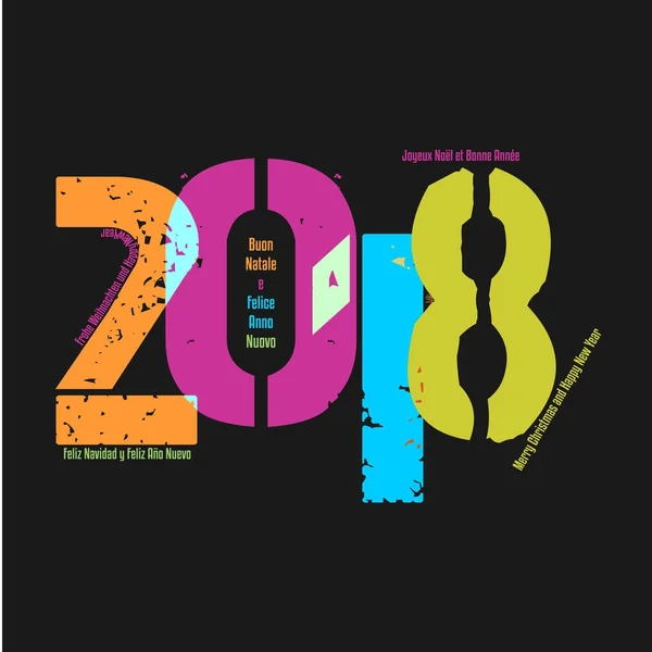 Antecedentes - Año nuevo 2018 — Vector de stock