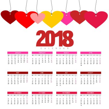 Takvim için yeni yıl - 2018