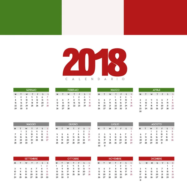 Nytt år - 2018 Italien — Stock vektor