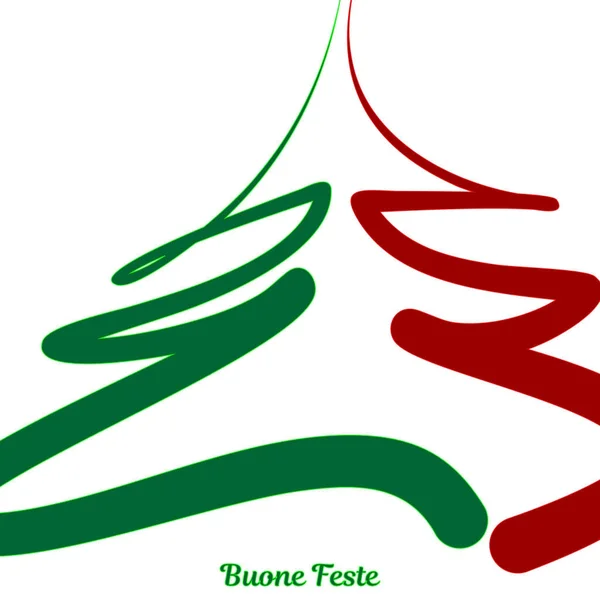 Weihnachten Hintergrund - italienische Flagge — Stockvektor