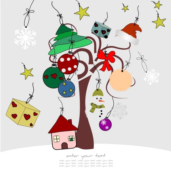 Farbenfroher weihnachtlicher Hintergrund — Stockvektor