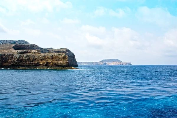 Splendida Isola Gramvousa Mare Azzurro Cristallino Grecia — Foto Stock