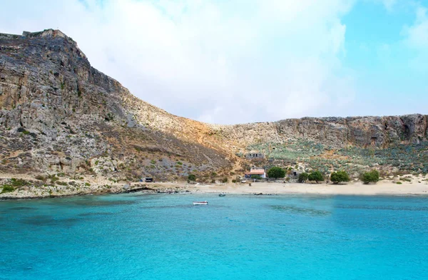 Splendida Isola Gramvousa Mare Azzurro Cristallino Grekiska — Stockfoto
