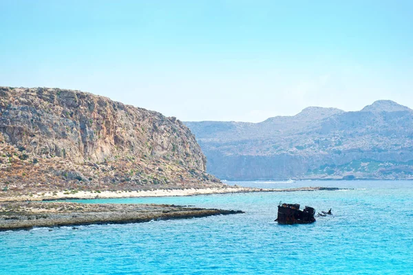 Splendida Isola Gramvousa Mare Azzurro Cristallino Grécia — Fotografia de Stock