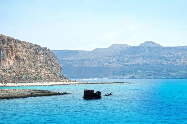 Splendida Isola Gramvousa Mare Azzurro Cristallino Grecia — Stock Photo, Image