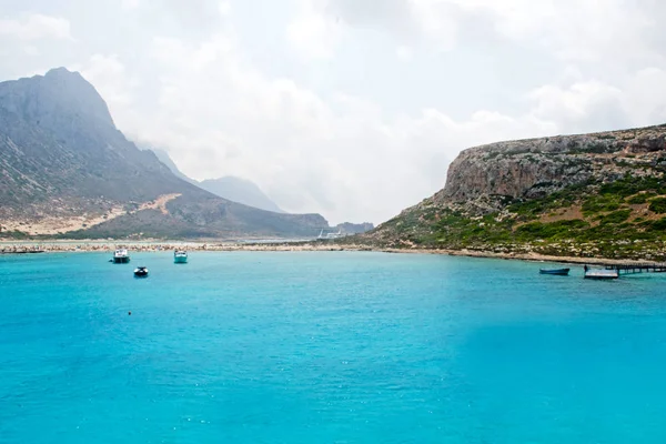 Splendida Isola Gramvousa Stute Azzurro Cristallino Griechenland — Stockfoto