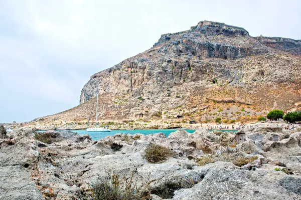 Splendida Isola Gramvousa Mare Azzurro Cristallino Grecia — Stock fotografie