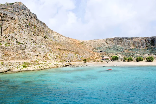 Splendida Isola Gramvousa Merrie Azzurro Cristallino Griekenland — Stockfoto