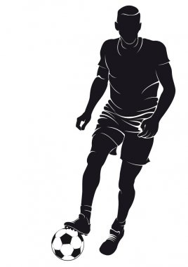 Futbol (futbol) oyuncu topu ile