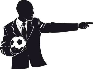 bir futbol topu ile Koç