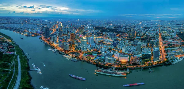 Ho Chi Minh şehrinin panorama manzarası 
