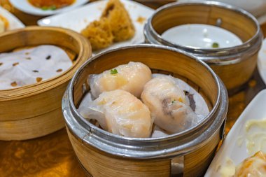 Çin Lokantası 'nda buğulanmış karides köftesi.