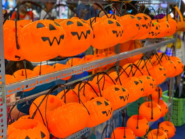 Pumpkin jack o lanterns for sale at Halloween accessories store