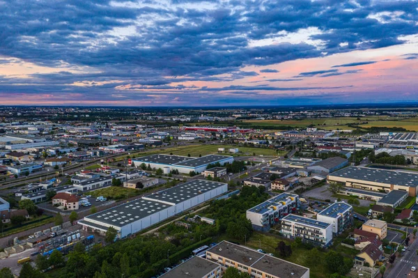 Veduta aerea della città di Digione in bella serata estiva — Foto Stock