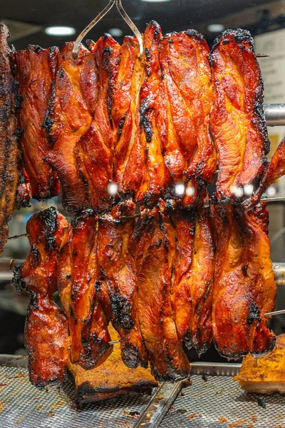 Шар сиу мясо барбекю свинины в ресторане Сингапура — стоковое фото