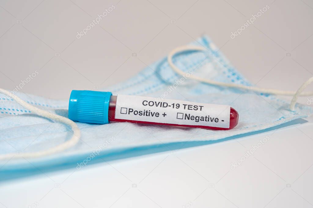 COVID-19 blood test sample in vacuum venipuncture tube 
