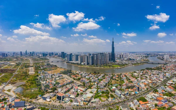 Hermosa vista aérea de la ciudad de Ho Chi Minh, Vietnam — Foto de Stock