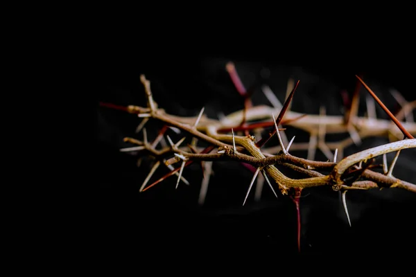 Corona Spine Chiodi Simboli Della Crocifissione Cristiana Pasqua — Foto Stock