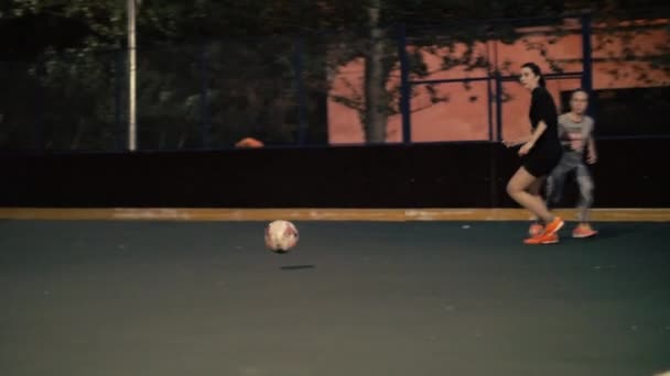 女子足球队训练 — 图库视频影像