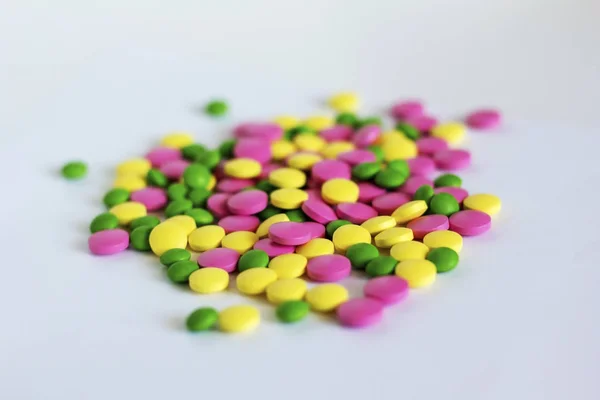 Varicoloured Drugs Scattered Light Surface — Stock Photo, Image