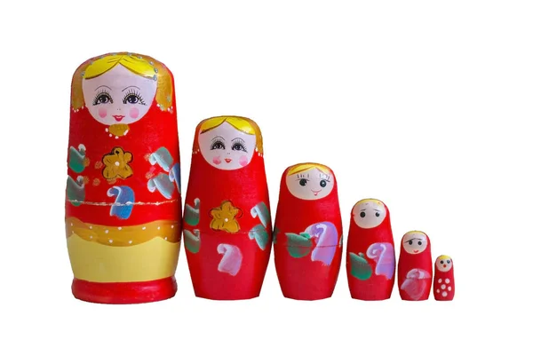 Colorful Matryoshka Symbol Russia Ranked Greater Lesser — Stock Photo, Image