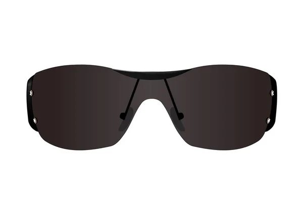 Sommer schwarze Sonnenbrille mit dunkler Brille. Vektorillustration — Stockvektor