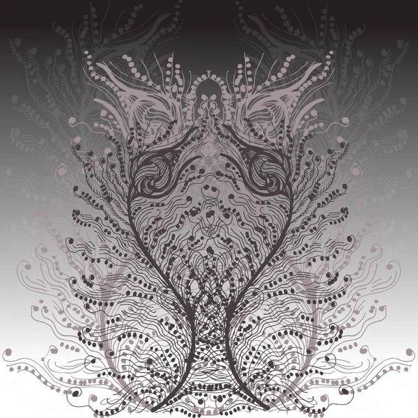 Fond vectoriel avec des fleurs et des plumes dans le style baroque. Jeu d'illustration vectorielle EPS10 sur cartes individuelles. Fond graphique style Boho . — Image vectorielle