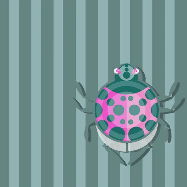 Cafard scarabée, scarabée, cafard. Insecte abstrait exempt de fond. Impression à la mode . — Image vectorielle