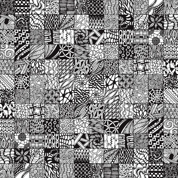 Abstracte patroon met zentangl — Stockvector