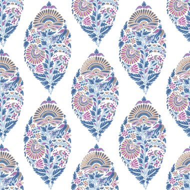 Çiçek dekorasyonu ile Seamless Modeli