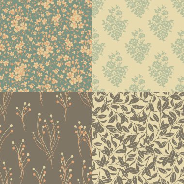 vintage tarzı çiçek kökenden kümesi