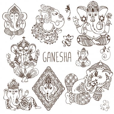 Ganesh mehendi tarzı.